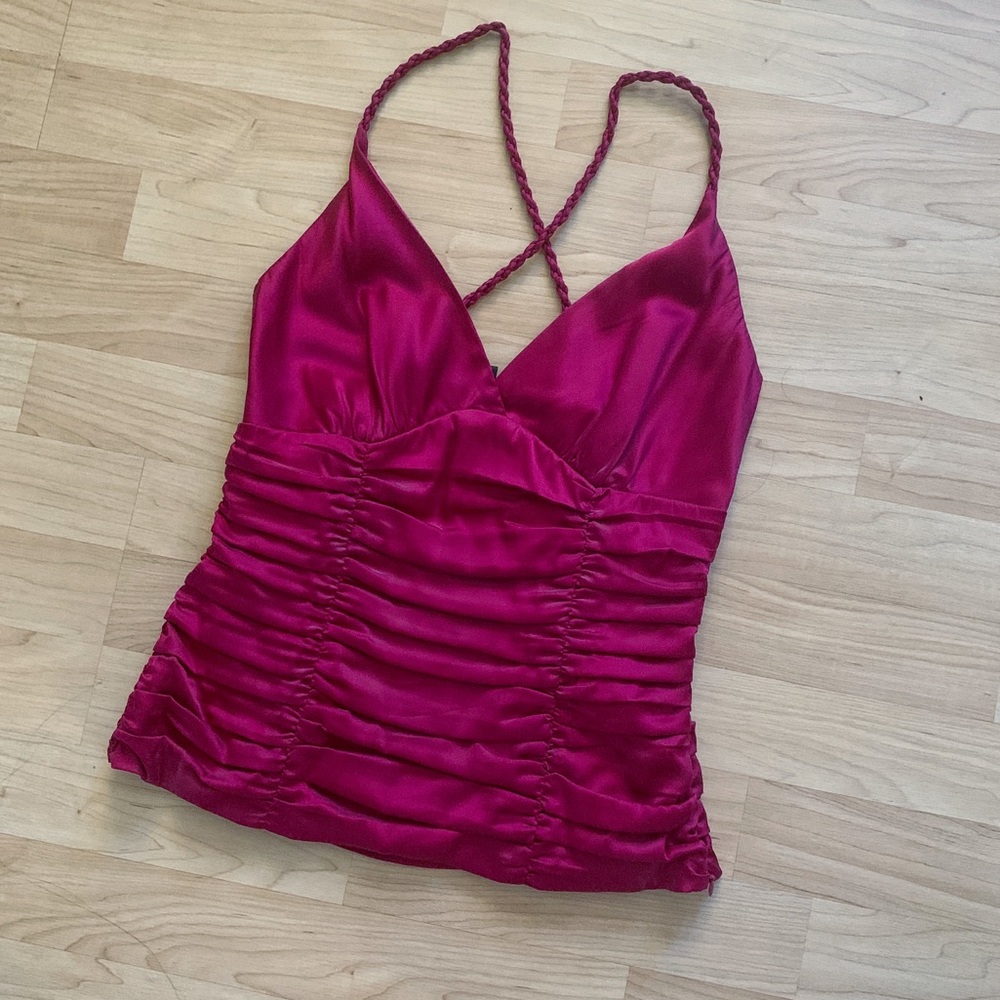 Silk Ruched Bebe Top